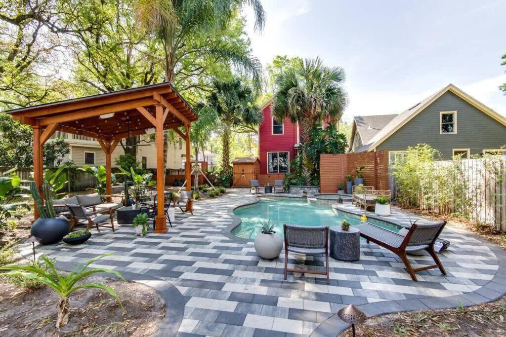 Unique Studio W Pool Spa & Gardens Near Downtown ジャクソンビル エクステリア 写真